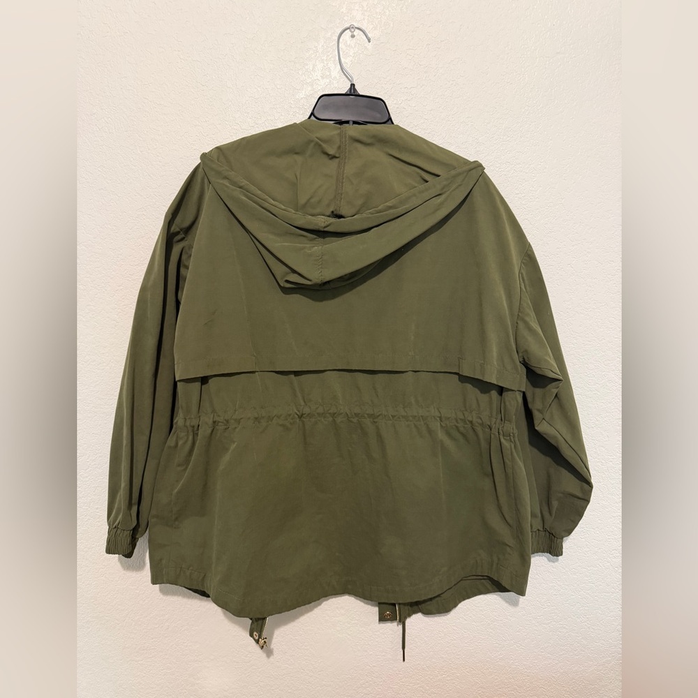 Forever 21 Olive Utility Jacket with Hood